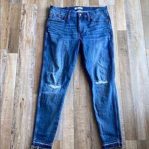 Madewell 9in high rise skinny jeans